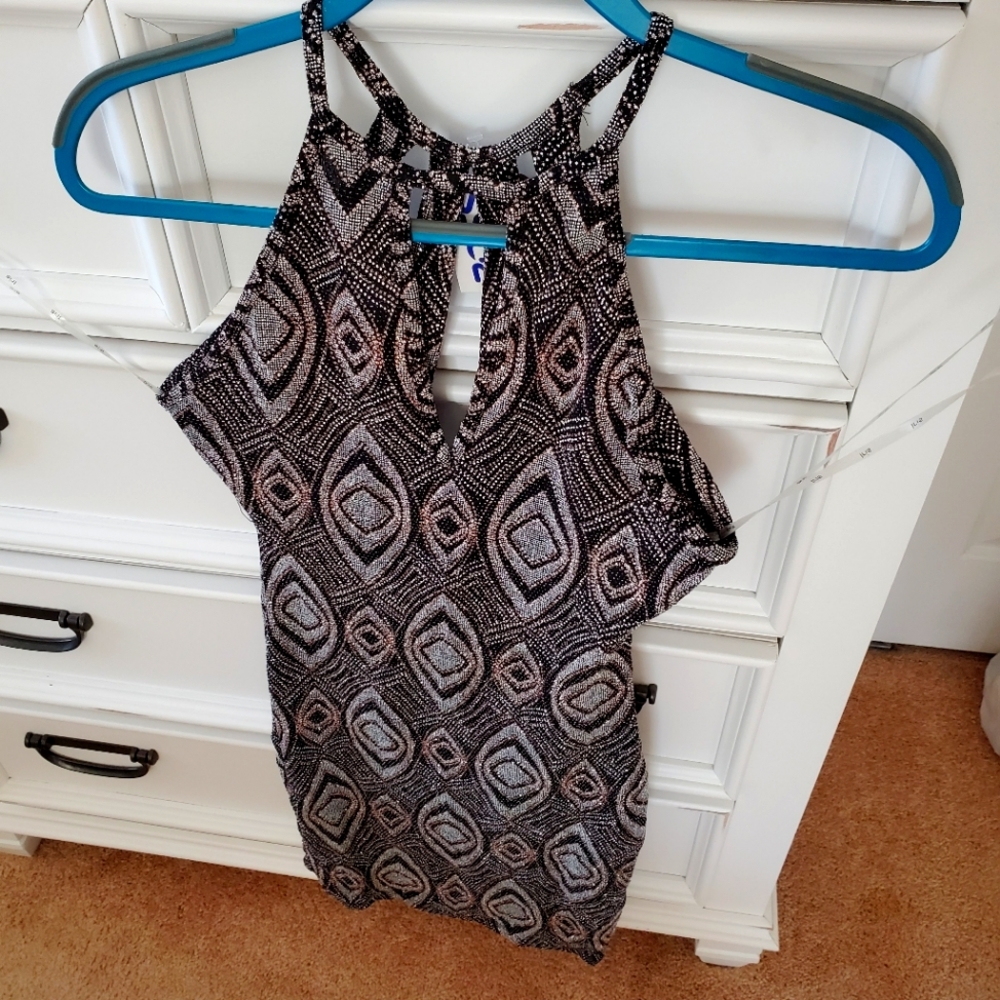 Mini dress with a straps. Perfect for a night out